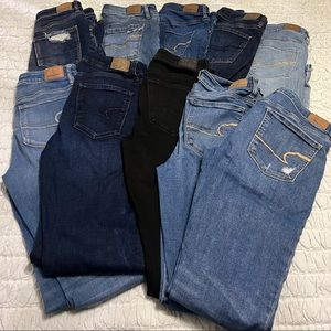 **10 PAIRS** American Eagle Jeans. Gently to hardly worn.